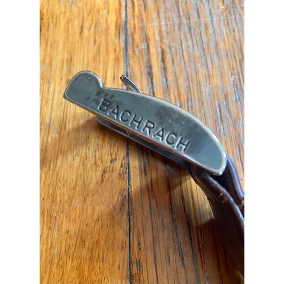 BACHRACH Brown Seriously Distressed Leather Belt Mens sz 40/42 - Picture 6 of 11